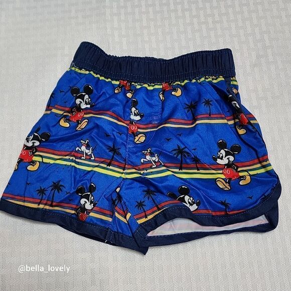 🏖 3-6 Months Like New Disney Mickey Infant Baby Swim Suit Swim Trunks - Picture 1 of 4